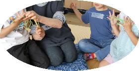 高齢者の方と1