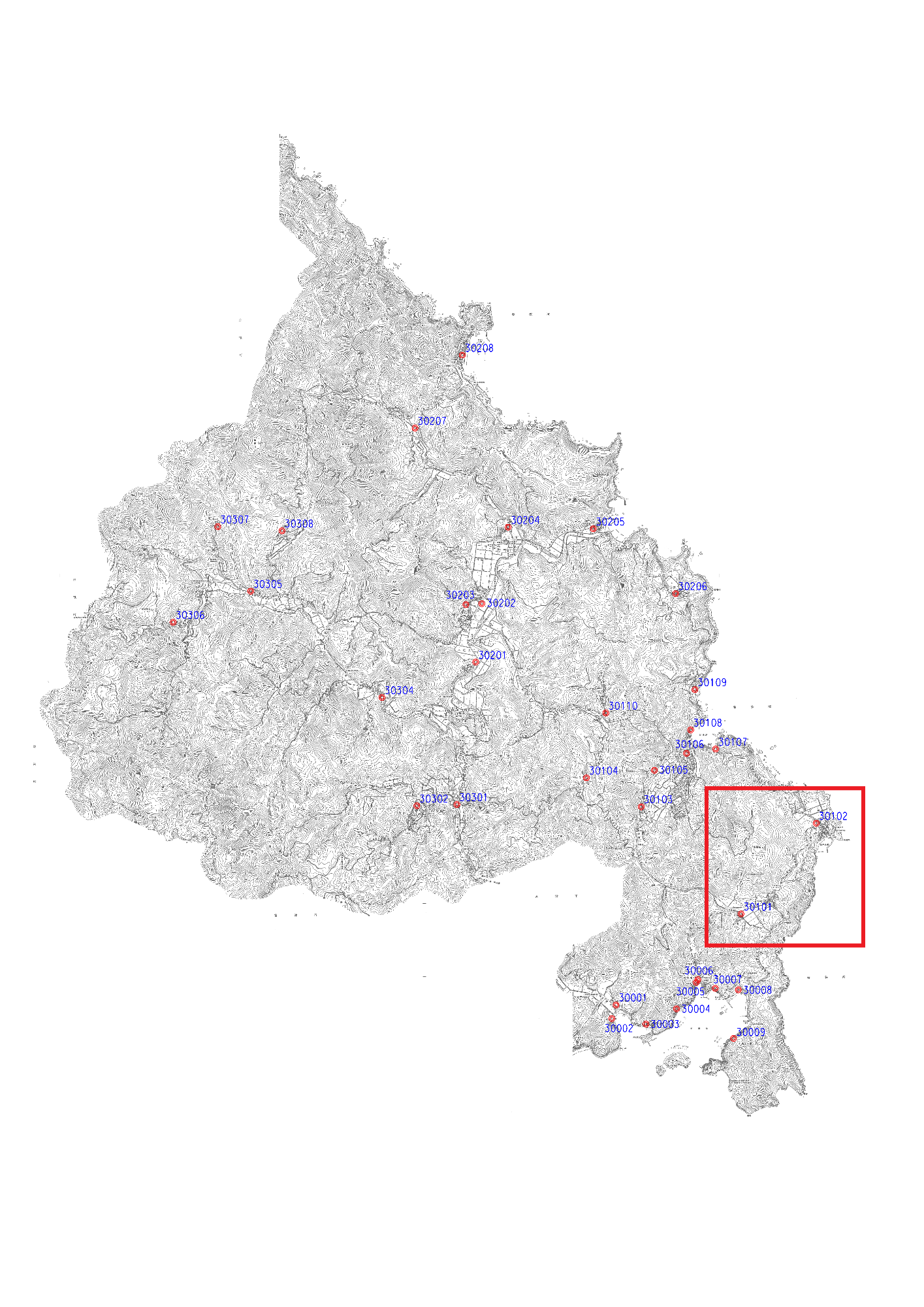 伊根町標準宅地位置図2（全体図）