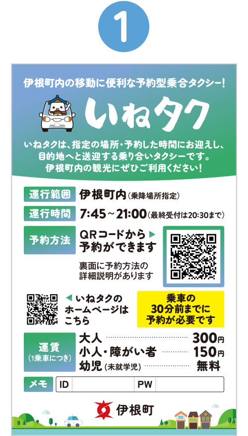 観光案内所などで専用のQRコードを読み込む。